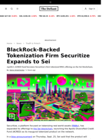 BlackRock-Backed Tokenization Firm Securitize Expands to Sei  - 