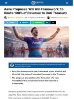 Aave's ‘Will Win Framework’ Routes 100% of Revenue to DAO