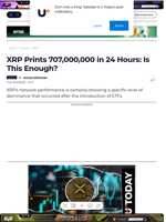 XRP Prints 707,000,000 in 24 Hours: Is This Enough? - U.Today