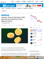 Hester Pierce Declares SEC Has No Jurisdiction Over Meme Coins ⋆ ZyCrypto
