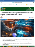 Aave Loses Top DeFi Spot as $293M Kelp DAO Exploit Sparks Bad Debt Crisis - TheNewsCrypto