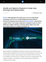 Hivello and Spheron Network to Scale User Earnings and Opportunities - Visionary Financial