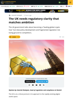 The UK Needs Regulatory Clarity That Matches Ambition