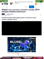 Ripple USD (RLUSD) Volume Jumps 327% Despite Market Downturn