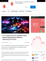 U.S. Cracks Down On Alleged Crypto Market Manipulation Network Spanning Four Firms - NullTX