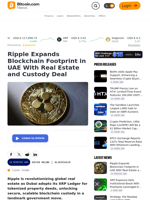 Ripple Expands Blockchain Footprint in UAE With Real Estate and Custody Deal – Blockchain Bitcoin News