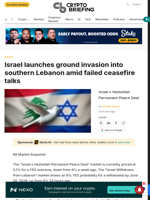 Israel launches ground invasion into southern Lebanon amid failed ceasefire talks