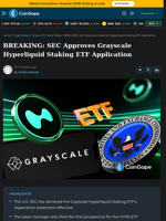 SEC Approves Grayscale Hyperliquid Staking ETF Application