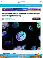 $500M Bet On Solana: Holdings Firm Aims To Boost Its Treasury