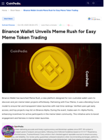 Binance Wallet Unveils Meme Rush for Easy Meme Token Trading