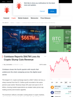 Coinbase Reports $667M Loss As Crypto Slump Cuts Revenue - NullTX