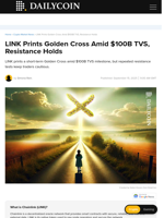 LINK Prints Golden Cross Amid $100B TVS, Resistance Holds - DailyCoin
