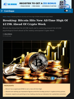 Breaking: Bitcoin Hits New All-Time High Of $119K