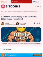 Is USELESS Crypto Ready To Be The Next $1 Billion Solana Meme Coin? - 99Bitcoins