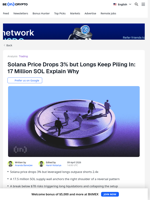 Solana Price Drops 3% as 17M SOL Supply Wall Holds the Line