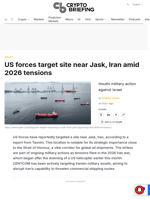 US forces target site near Jask, Iran amid 2026 tensions