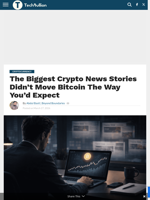The Biggest Crypto News Stories Didn’t Move Bitcoin The Way You’d Expect  - TechBullion