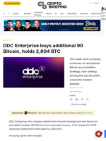 DDC Enterprise buys additional 90 Bitcoin, holds 2,804 BTC