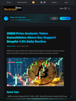 ONDO Price Analysis: Token Consolidates Above Key Support Despite 1.3% Daily Decline - Blockchain.News