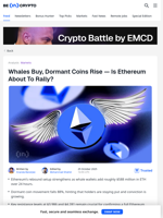 Whales Position For an Ethereum Boost – Is ETH About To Rally?