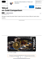 'Bitcoin Has No Back Door': Mark Yusko on Gold Comparison - U.Today
