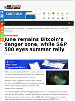 June remains Bitcoin’s danger zone, while S&P 500 eyes summer rally - The Crypto News Wire