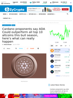Cardano proponents say ADA Could outperform all top 10 altcoins this bull season, here’s what can really happen ⋆ ZyCrypto