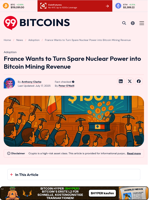 France Bitcoin Mining Plan Could Earn $150M From Spare Energy