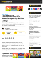 1,380,000 LINK Bought by Whales During the Dip: Bull Run Loading?