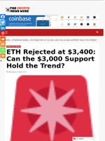ETH Rejected at $3,400: Can the $3,000 Support Hold the Trend? - The Crypto News Wire