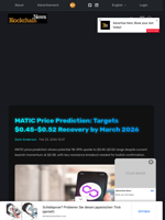 MATIC Price Prediction: Targets $0.45-$0.52 Recovery by March 2026 - Blockchain.News