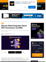 Bitcoin Well Integrates Nostr BTC Purchases Via DMs