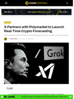 X Partners with Polymarket to Launch Real-Time Crypto Forecasting