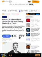 Bitwise CIO Matt Hougan Challenges the 'Commodity Blockspace' Thesis – Bitcoin News