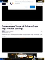 Dogecoin on Verge of Golden Cross Flip, Metrics Soaring - U.Today