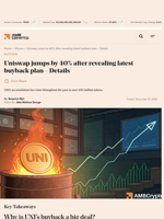 Uniswap jumps by 40% after revealing latest buyback plan - Details  - AMBCrypto