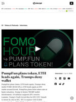 PumpFun plans token, ETH leads again, Trumps deny wallet - Decrypt