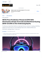 META Price Prediction: Pinned at $707 With Stochastics Deeply Oversold and Wall Street Eyeing $840–$1,000 on the Underlying Equity - Blockchain.News
