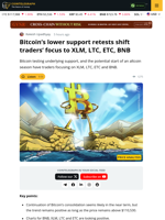 Bitcoin Drop Gives Way to XLM, LTC, ETC, BNB Altseason