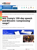 Will Trump’s 100-day speech end Bitcoin’s 'compressing' range? - The Crypto News Wire