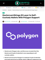 Mastercard Brings ID Layer to Self-Custody Wallets With Polygon Support - Crypto News Flash