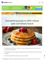 PancakeSwap jumps on 200% volume spike and Infinity launch - CoinJournal