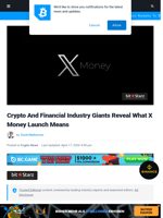 Crypto And Financial Industry Giants Reveal What X Money Launch Means | Bitcoinist.com