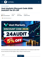 Vest Markets Discount Code 2026: Save 5% Now - TechBullion