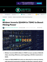 Bitdeer Invests $240M in TSMC to Boost Mining Power - Crypto News Flash