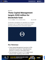 Theta Capital Management targets $200 million for blockchain fund