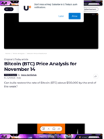 Bitcoin (BTC) Price Analysis for November 14 - U.Today