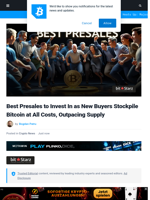 Best Presales to Watch as Retail Demand Outpaces Bitcoin Supply, Says BitfinexThe current Bitcoin demand from institutional investors, ETFs, and individuals is quickly outpacing the number of $BTC being mined, according to a report.