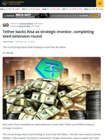 Tether backs AIsa as strategic investor