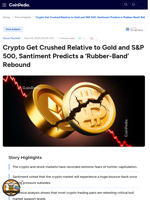 Crypto Get Crushed Relative to Gold and S&P 500, Santiment Predicts a ‘Rubber-Band’ Rebound